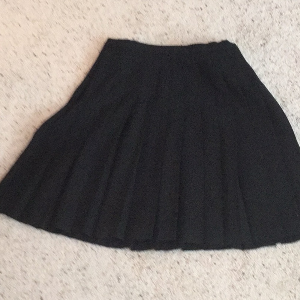 EUC Black Wool Pleated Skirt